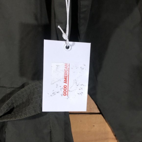 NWT Good American Jumpsuit One Piece Full Zip Womens Size 6 Cargo Military - Picture 7 of 13